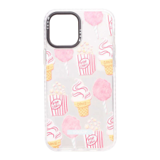 YOOUP Mintás TPU telefontok Popcorn iPhone 12 Mini YooUp fehér tok és táska