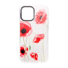 YOOUP Mintás TPU telefontok Poppy iPhone 12 Mini YooUp fehér tok és táska