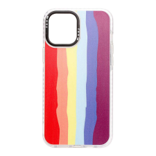 YOOUP Mintás TPU telefontok Rainbow iPhone 12 Pro Max YooUp fehér tok és táska