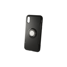 YOOUP Newer Magnetic + Ring Karbon Szélű iPhone X/XS TPU Tok Fekete tok és táska