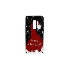 YOOUP Samsung Galaxy S9 Plus G965 Üveges Mintás Tok Mikulás Sapka (Karácsonyi) tok és táska
