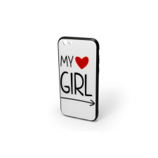 YOOUP Telefontok üveges hátlappal szivecskés mintával iPhone 6/6S Tok My Girl tok és táska