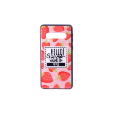 YOOUP Üveges hátlappal rendelkezó telefontok eper mintával Samsung Galaxy S10 Plus G975F tok és táska