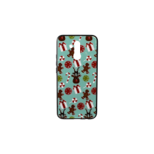 YOOUP Üveges hátlappal rendelkezó telefontok karácsonyi mintával mézeskalács díszek Huawei Mate 20 Lite tok és táska