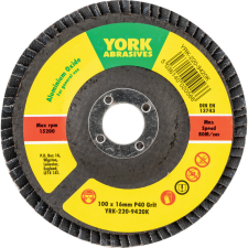 York 100x16mm al-ox lamellás csiszolótárcsa üvegszálas tányéron P40 barkácsgép tartozék