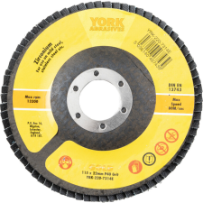 York 115x22mm cirkónium lamellás csiszolótárcsa üvegszálas tányéron P40 barkácsgép tartozék