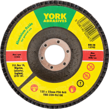 York 127x22mm al-ox lamellás csiszolótárcsa üvegszálas tányéron P36 barkácsgép tartozék