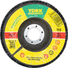 York 127x22mm al-ox lamellás csiszolótárcsa üvegszálas tányéron P60 barkácsgép tartozék