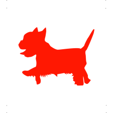  Yorki  kutya autó matrica piros #175 matrica