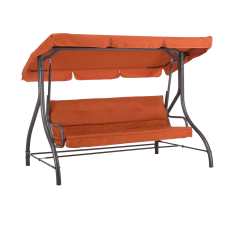 YOTRIO HINTAÁGY HÁROM SZEMÉLYES, FIX TÁMLÁVAL, NARANCS kerti bútor