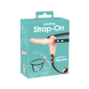 YOU2TOYS - Strap-On - akkus, felcsatolható vibrátor (natúr)