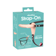 YOU2TOYS - Strap-On - akkus, felcsatolható vibrátor (natúr) vibrátorok