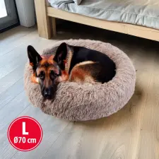Yummie Kutyafekhely - kör - "L" méret - 70 cm - világosbarna szállítóbox, fekhely kutyáknak