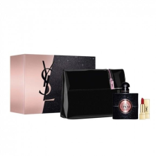 Yves Saint Laurent Black Opium SET: edp 50ml + Rouge Pour Couture Lipstick 1.3ml + Kozmetikumi táska kozmetikai ajándékcsomag