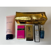 Yves Saint Laurent YSL SET: Prada Candy EDP 6,5ml + YSL Libre EDP 3ml + Armani My Way tusfürdő gél 75ml + YSL Top Secrets Instant Moisture Glow 5ml + Biotherm Life Plankton Elixir 7ml + YSL Kozmetikumoki Táska