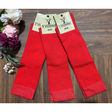 YVONNE pamut térdzokni piros szinben