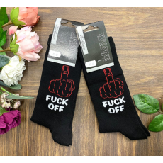 YVONNE Vicces mintás zokni fuck off