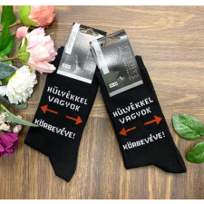 YVONNE Vicces mintás zokni hülyékkel vagyok férfi zokni
