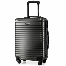 Zagatto Kabinkocsi, Zagatto®, Grafit, Kocsi mérete 55x40x20 cm, S méret, Kis kocsi, Kézipoggyász, Kompatibilis a Wizz Airrel, Ryanair, Tarom, Alumínium teleszkópos fogantyú, Robusztus cipzár, Kombiná