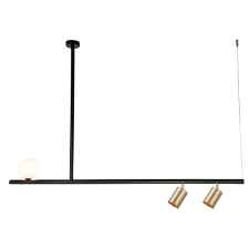 ZAMBELIS arany-fekete függesztett lámpa (ZAM-22227) 2xGU10, 1xG9 LED 3 izzós IP20 világítás