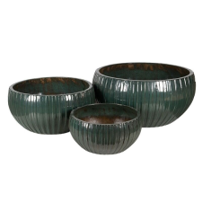  Zamira Rita kerámia ültetőtál szett mohazöld 60x30-100x50cm S3 kerti tárolás
