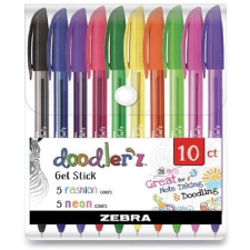  Zebra Doodlerz Fashion&amp;Neon 10db-os zseléstoll készlet toll