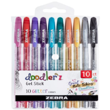 Zebra doodlerz glitter 10db-os zseléstoll készlet 2619 toll