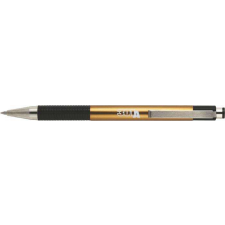 Zebra Golyóstoll, 0,24 mm, nyomógombos, arany színű tolltest, ZEBRA &quot;F-301 A&quot;, kék toll