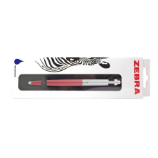 Zebra Golyóstoll, 0,24 mm, nyomógombos, ezüst színű klip, pink tolltest, zebra &quot;901&quot;, kék 83747 toll
