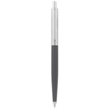 Zebra Golyóstoll, 0,24 mm, nyomógombos, ezüst színű klip, szürke tolltest, ZEBRA &quot;901&quot;, kék toll