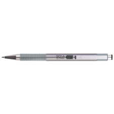 Zebra Golyóstoll, 0,24 mm, nyomógombos, ezüst tolltest, ZEBRA "F-301 A", kék toll