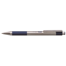 Zebra Golyóstoll, 0,24 mm, nyomógombos, rozsdamentes acél, kék tolltest, ZEBRA "F301", kék toll