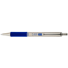 Zebra Golyóstoll, 0,24 mm, nyomógombos, rozsdamentes acél, kék tolltest, ZEBRA "F402", kék