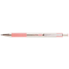 Zebra Golyóstoll, 0,24 mm, nyomógombos, rozsdamentes acél, pasztell rózsaszín tolltest, ZEBRA "F-...