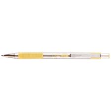Zebra Golyóstoll 0,7mm, pasztell sárga test, Zebra F-301, írásszín kék toll