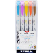 Zebra Mildliner Brush Warm 5db-os kettős végű ecset marker filctoll, marker