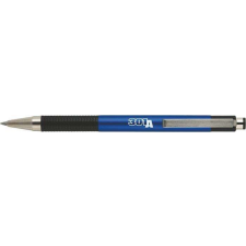 Zebra &quot;F-301 A&quot;, 0,24 mm, nyomógombos, kék tolltest, kék golyóstoll toll