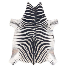 Zebra Szőnyeg mesterséges marhabőr, Zebra G5128-1 fehér fekete bőr 100x150 cm lakástextília