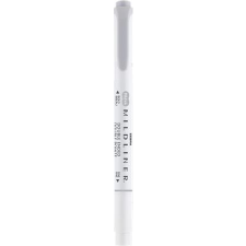 Zebra Szövegkiemelő, 1,0/3,5 mm, kétvégű ZEBRA &quot;Mildliner Cool &amp; Refined&quot; szürke filctoll, marker