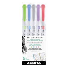 Zebra Szövegkiemelő kétvégű ZEBRA Mildliner cool & refined 1,4-4,0 mm 5 db/ készlet filctoll, marker