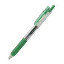 Zebra Zselés toll 0,5mm, zöld test, Zebra Sarasa Clip, írásszín zöld toll