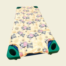  Zebrás sárga steppelt derékalj óvodai fektetőre lakástextília