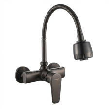  Zegor Falra Szerelhető Rugalmas Konyhai Csaptelep – Matt Bronz/Antracit CS24 csaptelep