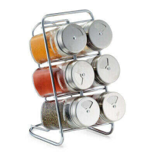 Zeller 6 darabos Zeller tárolóedény-készlet, üveg/acél, 18x9,3x15 cm, átlátszó konyhai eszköz