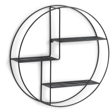 Zeller , falra, kerek fekete, átmérő 55 cm, mélység 12 cm bútor