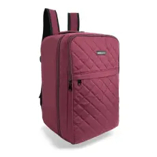  Zellia Hátizsák | Kézipoggyász Hz-104 Bordó – Steppelt – Vízlepergetős – 40 X 25 X 20 Cm
