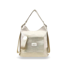 Zellia Női Válltáska/Hátizsáká Alakítható 19010 Beige-Arany - Brw-Ch -