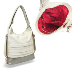  Zellia Női Válltáska/Hátizsáká Alakítható Hz-111 Beige-Arany – D217 –