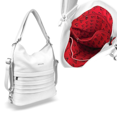  Zellia Női Válltáska/Hátizsáká Alakítható Hz-111 Pearl White – Fehér – Gyöngyházas