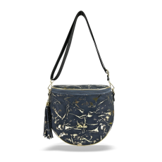  Zellia Női Válltáska Zlb12 Sötét Kék-Arany – Leaf –
